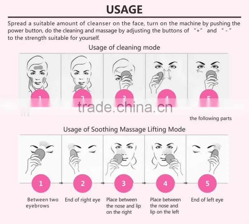 With Facial Massage Function Vibration Deep Cleansing Brush
