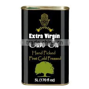 Premium Quality Extra Virgin Olive Oil. Extra Virgin Olive Oil. Pure Natural Extra Virgin Olive Oil. metallic Tin 3L