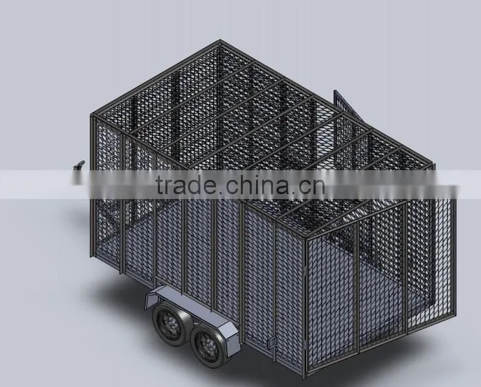 Powder coated galvanized Trash trailer