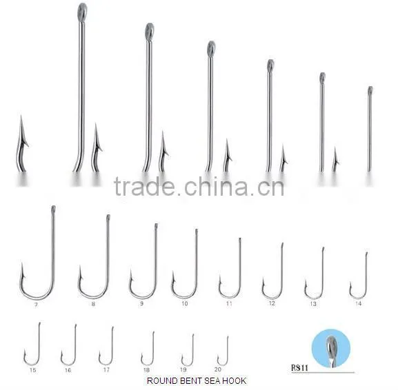 Round Bent Sea Hook,Commercial Fishhooks