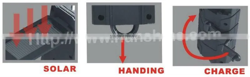 recharge 15+4led work light for truck with multi-function solar Hand shake