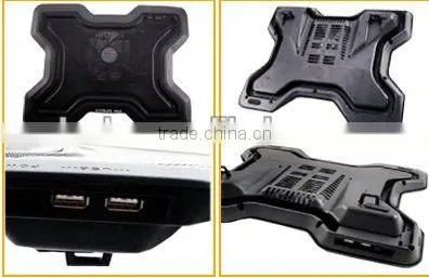 Big USB fan For Laptop Cooling Cooler Pad+ 2 Ports Hub