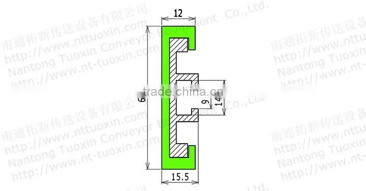 G7 Aluminum Side Guard rail for conveyors