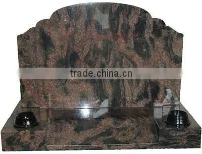 Black granite tombstone