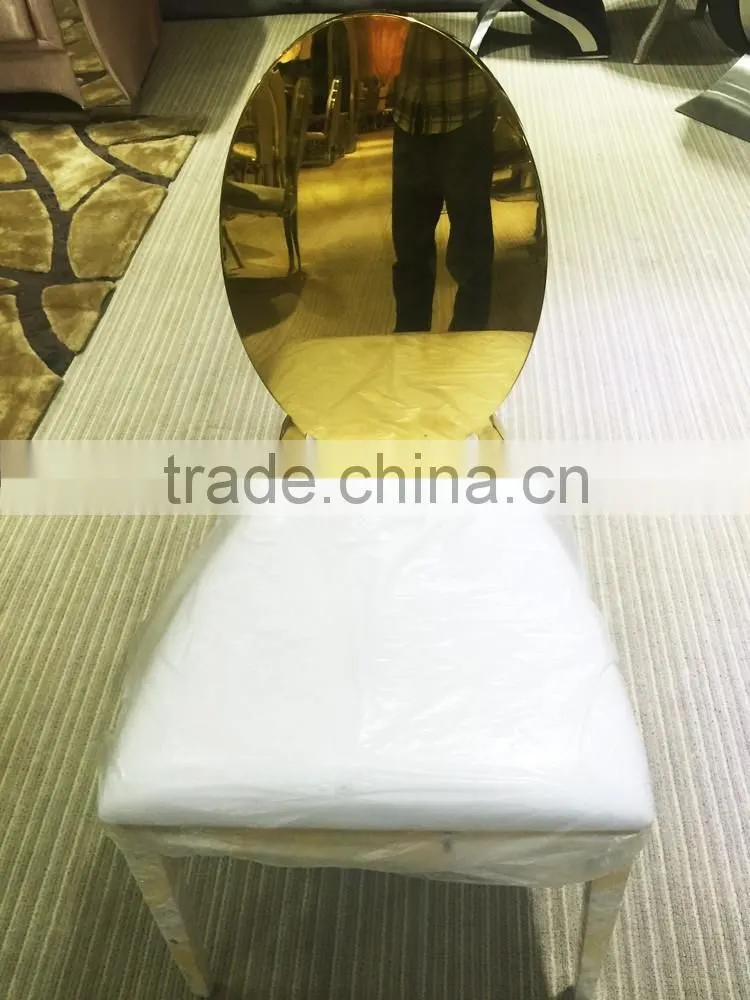 royal golden mirror back stainless steel dining chair furniture for home use