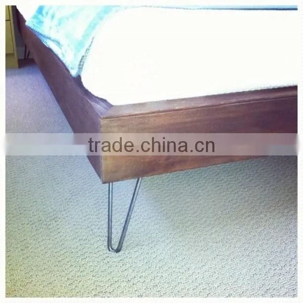 6 inch 2 rod cheap metal solid steel hairpin leg for wood furniture parts