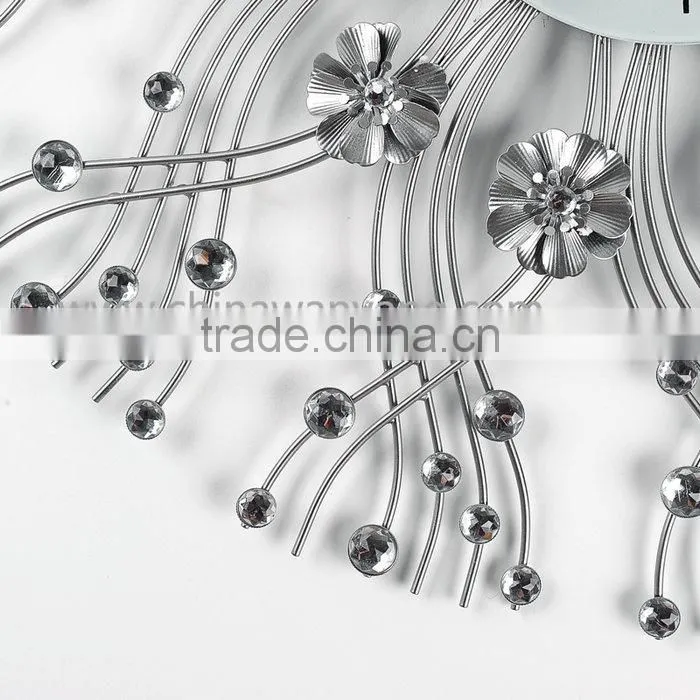 Custom Good Quality Beautiful Silver Cheap Wall Clocks