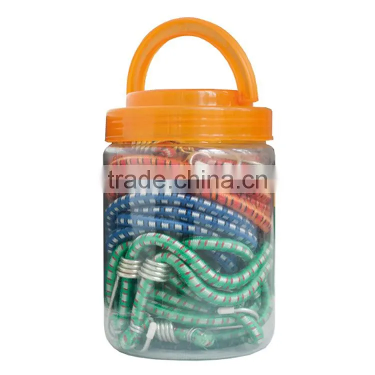 RTD-124 24pcs bungee strap set 4 sizes luggage bungee cord with plastic bucket