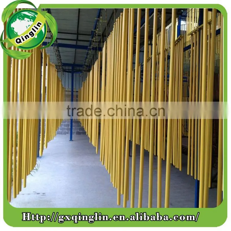 Professional factory varnished wooden broom handle