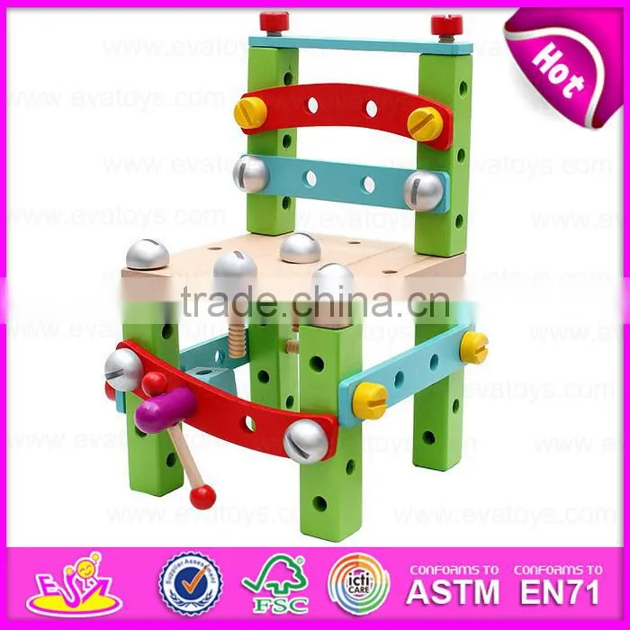 Dismounting Screw Tool Chair Baby Wooden Tool Toy,Children Wooden Chair Toy Workbench Tools & Accessories W03C016