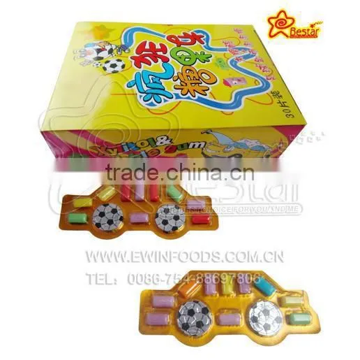 Jelly Bubble Gum Ball With Sour Powder