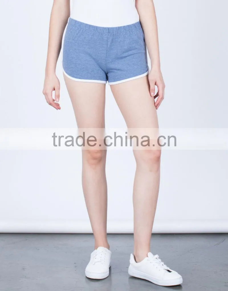 Dri Fit Shorts Wholesale Super Soft Cotton Spandex Striped Sporty Microfiber Softball Shorts Women