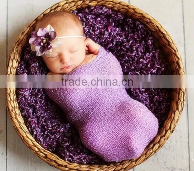 Wholesale Colorful Long Baby Photo Blanket Newborn Baby Photography Props