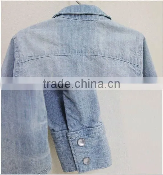 Newest style Autumn/spring season children young girls jean coat