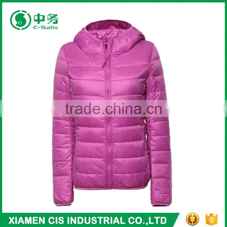 New Style Winter Ultra Light Slim Fit Women Goose Down Filled Jacket
