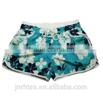 100 cotton custom printed women beach shorts