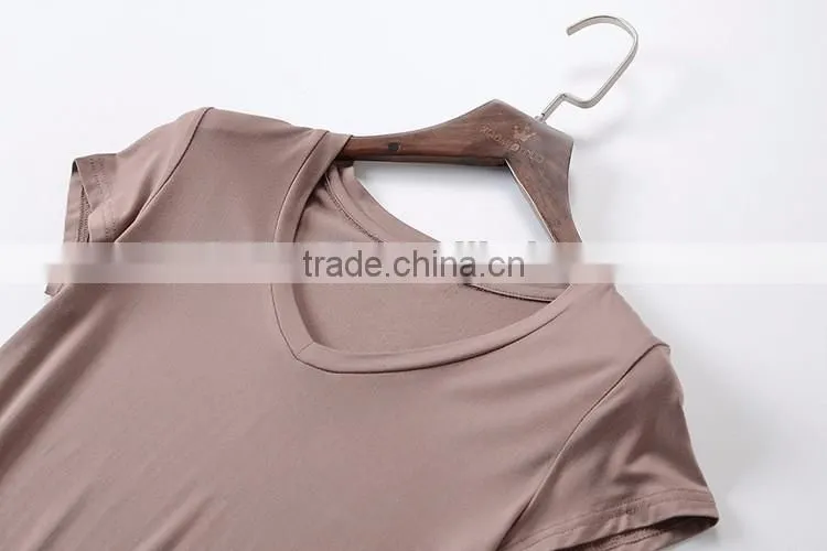 high quality promotional custom design short sleeve cheap plain blank t-shirt women