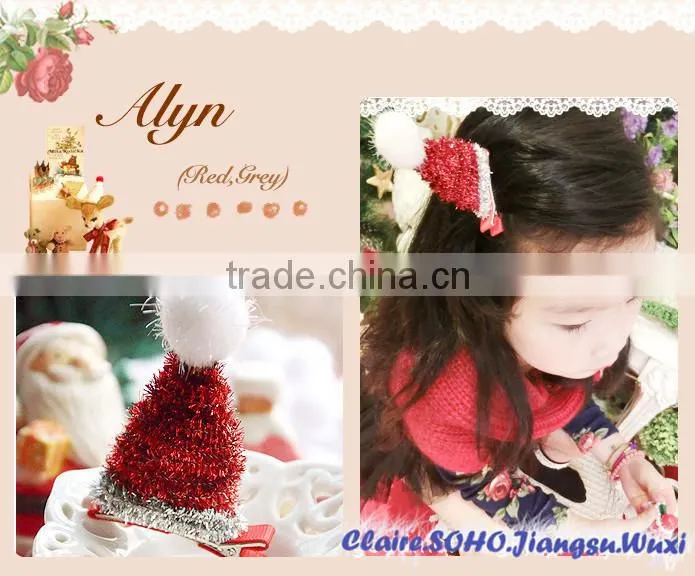 Alibaba Wholesale mini top headband santa hats Christmas headband