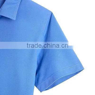 Plain solid color mandarin collar man polo shirt stock