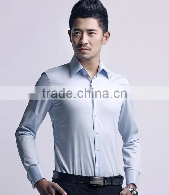 2014 Mens Slim fit Dress long Sleeve solid color Shirts Mens dress shirts