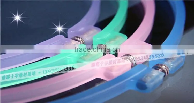 China wholesale colorful embroidery frames plastic hoops frosted embroidery hoop craft hoops cross stitch 15cm
