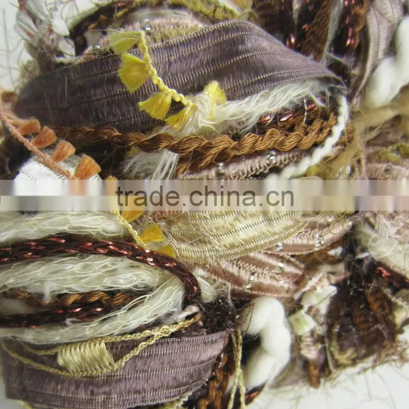 hand knitting silk ribbon
