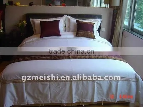 100%cotton white hotel bedding sheet