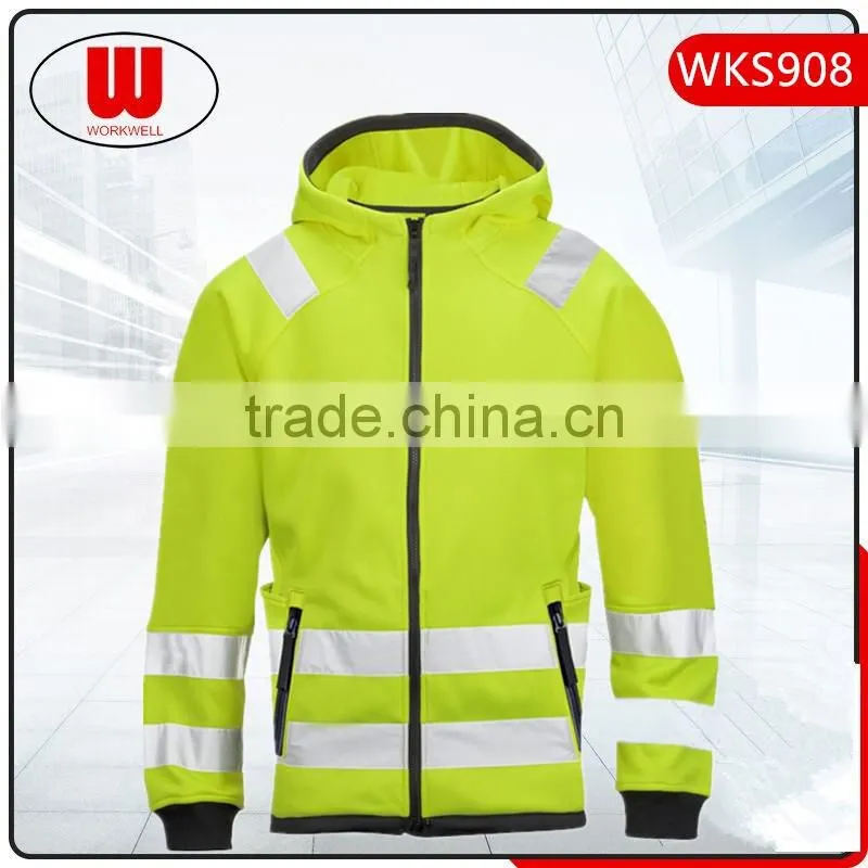 Fashion protective reflective no hood jacket