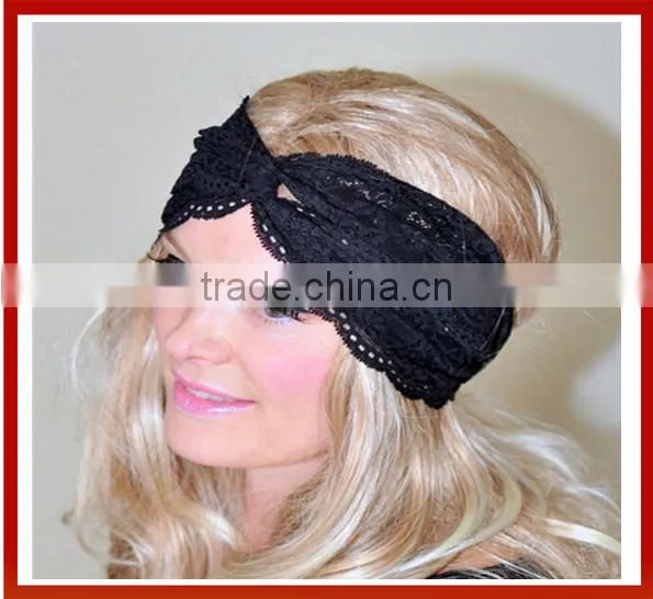 New Design Godbead Black Turban Headband Cotton Spandex Workout Hair Bands/ Women's Fashion Hair Band Headband/Elastic Hair Head
