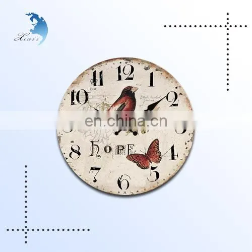 Antique Handmade Screen Printing Decorative Wall Wooden Cuckoo Clock