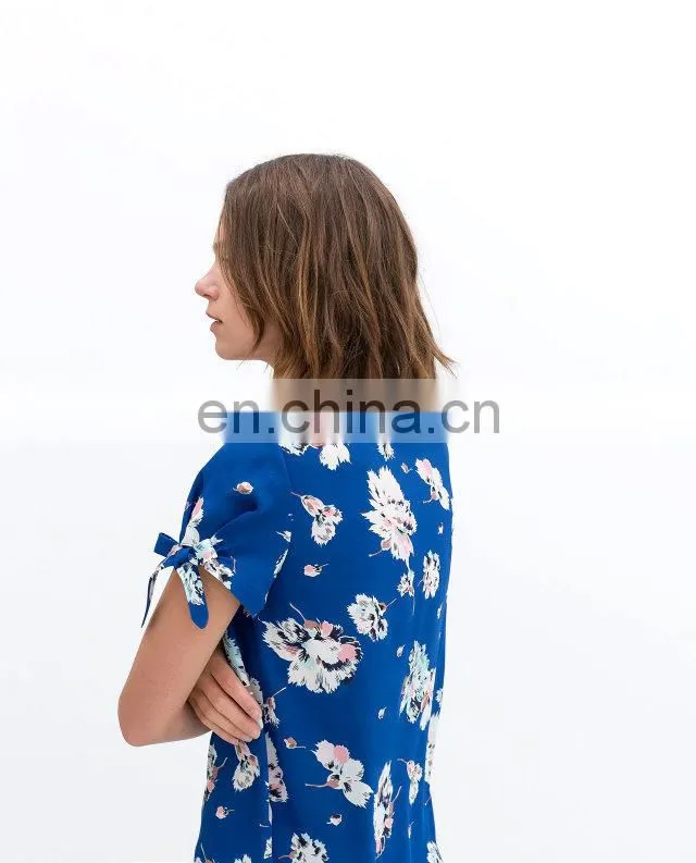 New style ladies high qualtiy shirt flower fashion blouse