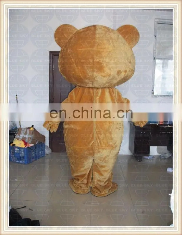 bs2013 custom mascot costume big foam head brown bear mascot costumes
