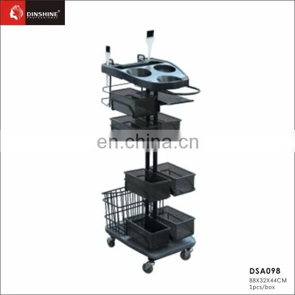four wheels salon furniture beauty ABS plastic salon trolleys