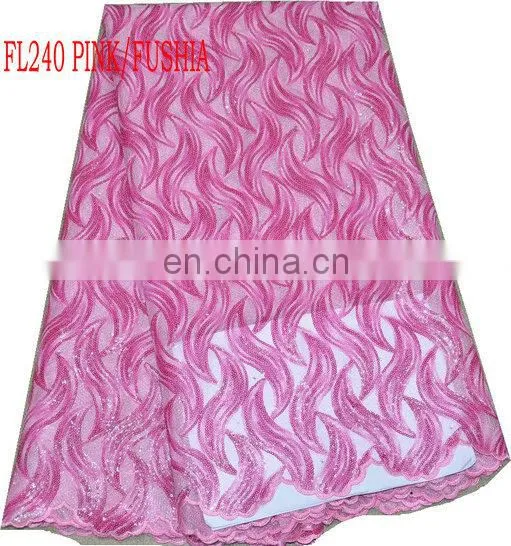 african french lace with sequins(FL210 red )