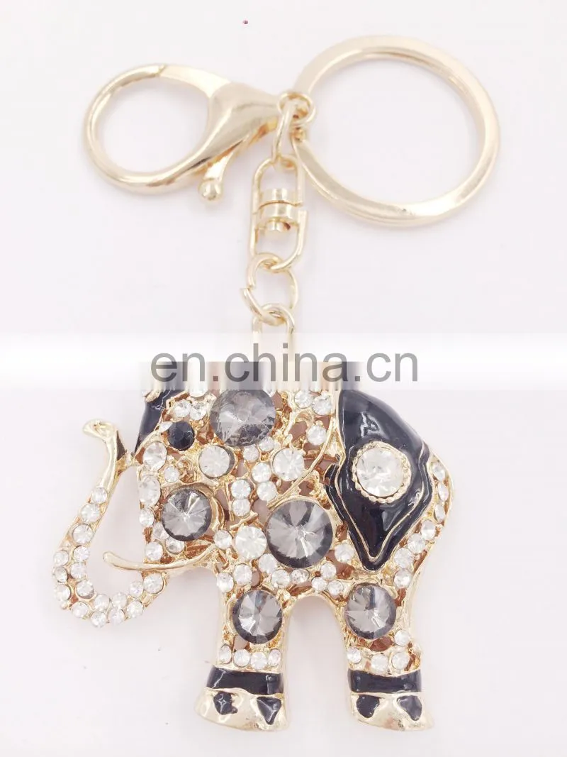 Lovely Elephant Shaped Metal Key Chain