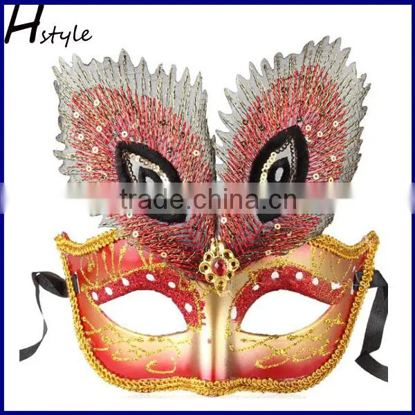 Wholesale Rose Red Color Beautiful Venetian Masquerade Party Mask SC248