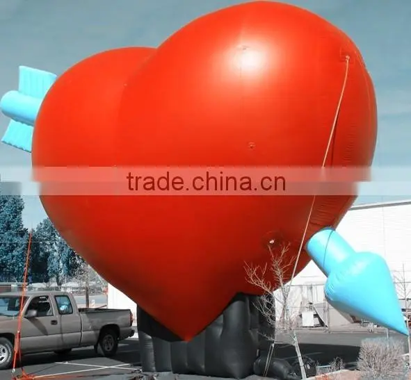 Giant inflatable love heart inflatable red heart air balloon