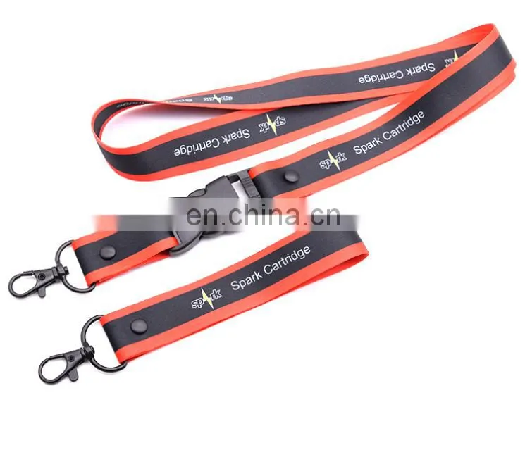 Custom fashion nylon keychain cartoons style Lanyard with lobster clasp