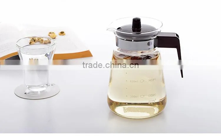 made in China BPA free promotion economic water pot water jug heat insulation glass water pot