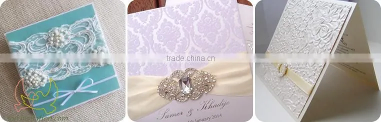 Customized Nice Particular DIY Brooch Card Elegant Wedding Invitations