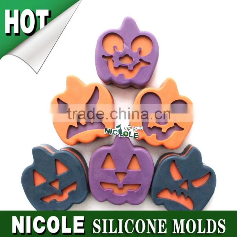 B0142 food grade custom pumpkin shape chocolate making silicone molds