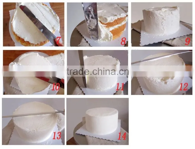stainless steel pie spreaders spatula in PP handle