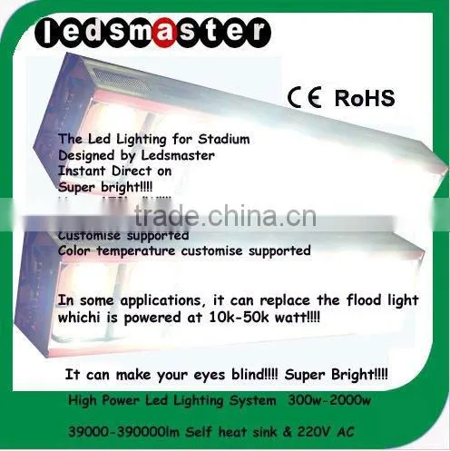 Super bright! 1000W-2000W high lumen led flood light 130000-390000lm