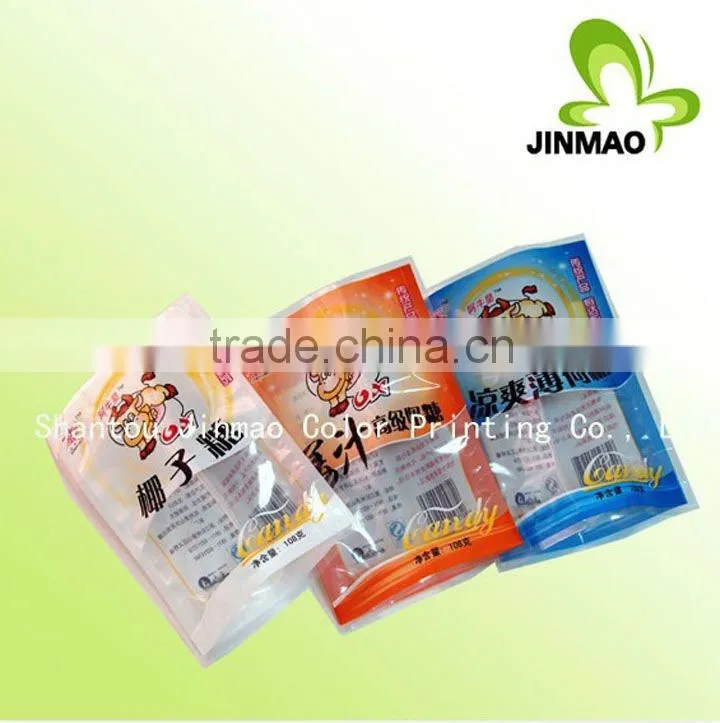 Custom printed plastic biodegradable candy packaging bag