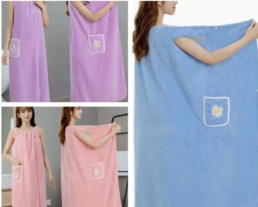Microfiber Wearable Bath Towels Quick-Dry Wrap, Spa & Beach Body Towels