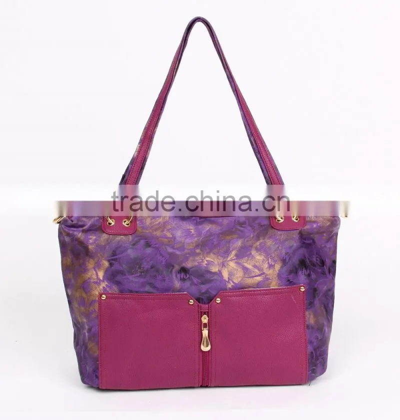 High End Quality Fashionable Pu Leather Women Branded Handbag