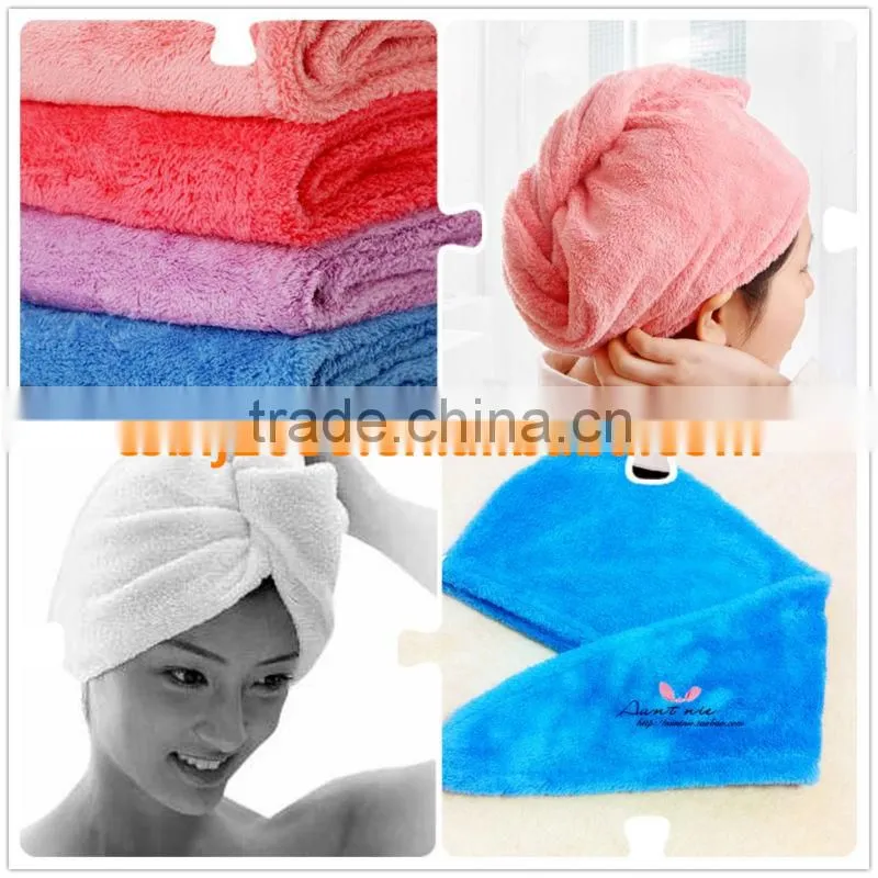Machine Washable Microfiber Shower Cap Woman Bath Shower Cap