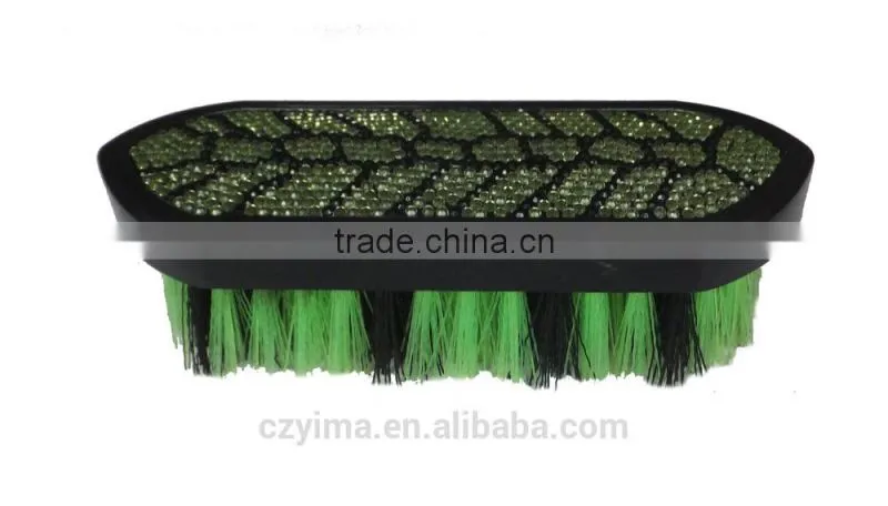 New! bling horse dandy brush/green turtle pattern/rhinestone