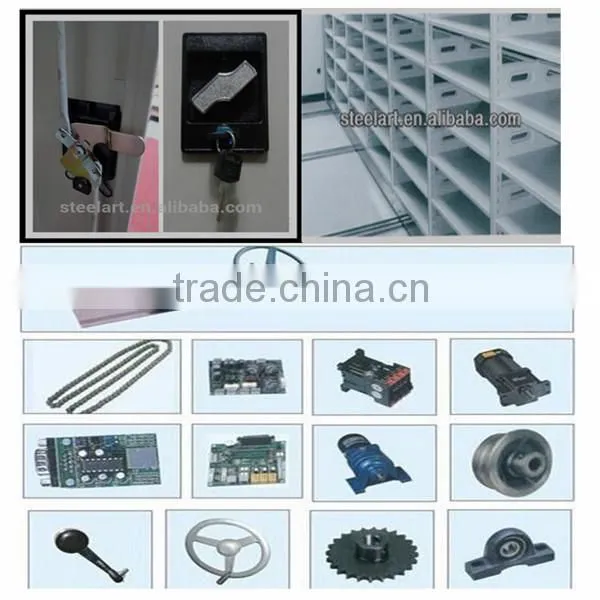 library/school furniture Mobile Compact Cabinet/ Manual Mass Shelf /Compact Shelving System
