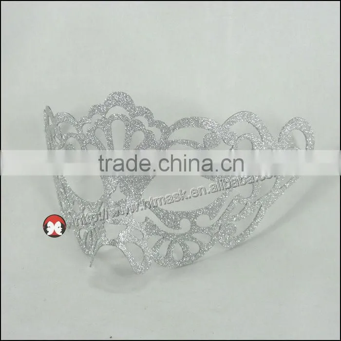 Original silver hollow half face party masquerade mask